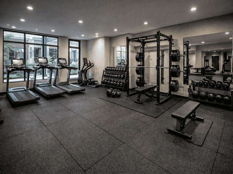 alt Gym flooring material testing and density comparison